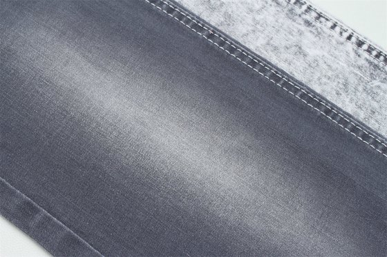Tejido de denim de color gris oscuro para jeans