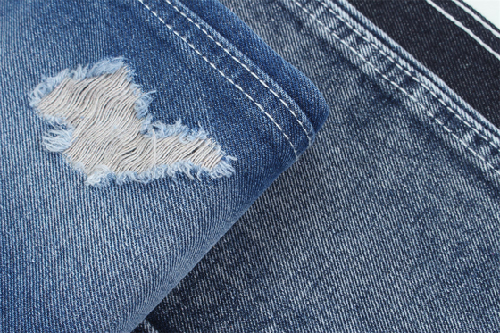 12.1 Oz Hacer una cerca de 3x1 de mano derecha con una rica textura de la superficie de algodón poliéster espandéx jeans textiles TR tejidos de denim