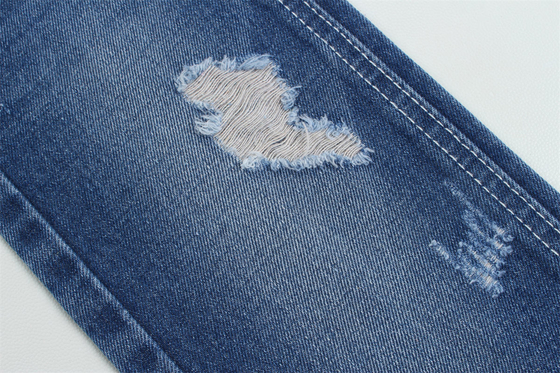 12.1 Oz Hacer una cerca de 3x1 de mano derecha con una rica textura de la superficie de algodón poliéster espandéx jeans textiles TR tejidos de denim