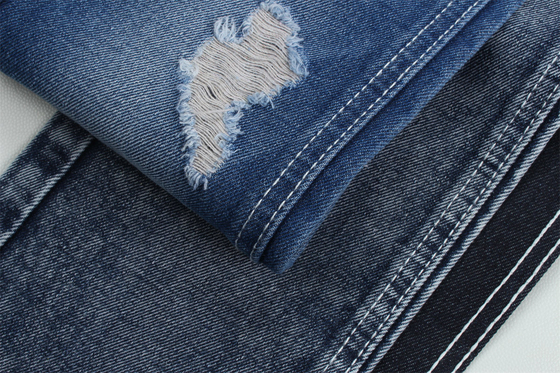 12.1 Oz Hacer una cerca de 3x1 de mano derecha con una rica textura de la superficie de algodón poliéster espandéx jeans textiles TR tejidos de denim