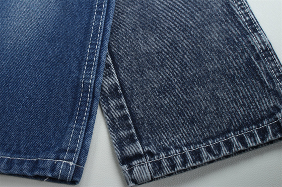 Menos de 2 dólares 12 onzas 190 cm Indigo algodón poliéster tejido rígido de denim para jeans
