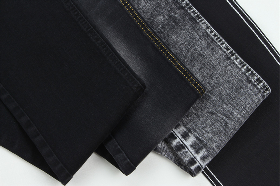 10 onzas Negro Negro Good Stretch Tejido Denim Para Jeans