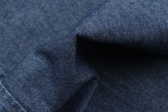 5 onzas 100% de algodón índigo azul rígido jeans denim tela para camisas