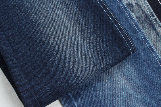 15 onzas 190cm Indigo algodón poliéster tejido rígido de denim para jeans