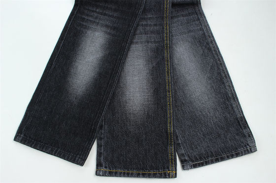 100% de algodón 12 una vez virgen algodón rígido de denim para jeans negro oscuro