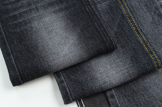 100% de algodón 12 una vez virgen algodón rígido de denim para jeans negro oscuro