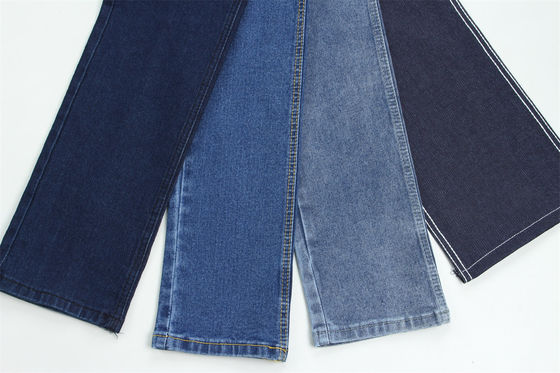 Tejido vaquero elástico Jacquard de 11 onzas, tejido vaquero Dobby Full Lycra para vaqueros