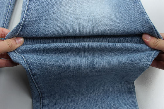 Tejido vaquero elástico Jacquard de 11 onzas, tejido vaquero Dobby Full Lycra para vaqueros