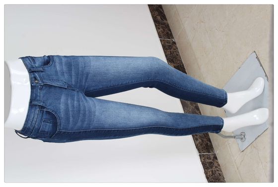 Tejido de denim azul oscuro para niños y mujeres Jeans