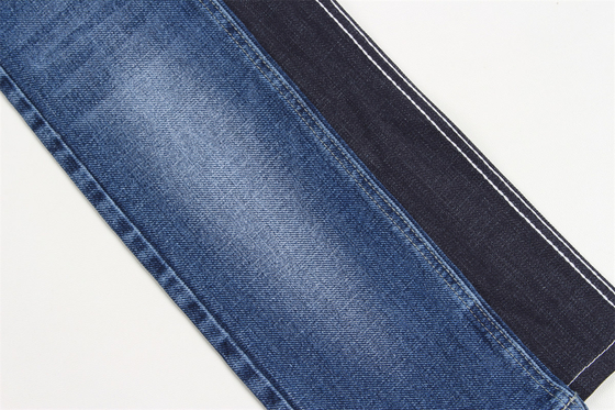 Tejido denim elástico especial Dobby de 190 cm con efecto cruzado
