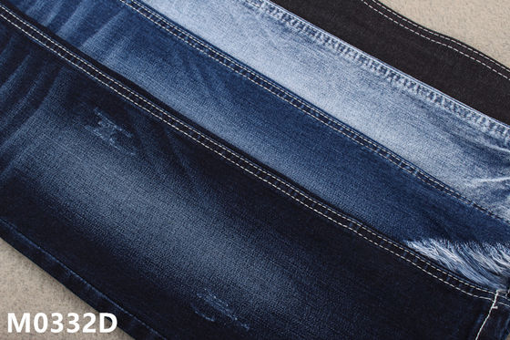 Tela orgánica del jean elastizado del algodón azul marino ligero de 10,5 onzas para la ropa de los hombres