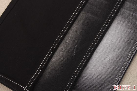 Buen precio falso poliéster falso del algodón 23 de la tela 73 del dril de algodón del tejido elástico del dril de algodón del punto 12oz 1 Spandex en línea