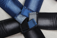 Tela coloreada 59&quot; de la tela cruzada del jean elastizado de la trama con color mezclado blanco azul negro en lado trasero