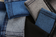 Tela coloreada 59&quot; de la tela cruzada del jean elastizado de la trama con color mezclado blanco azul negro en lado trasero