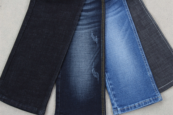 Indigo Azul Cruzado Denim Tejido Slub Estiramiento Completo 10.3 Una vez que los materiales de los jeans