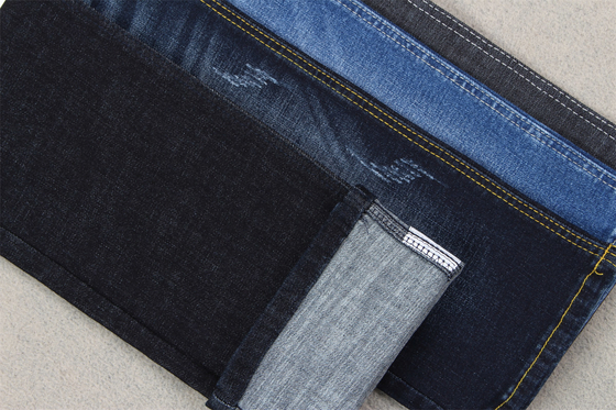 Indigo Azul Cruzado Denim Tejido Slub Estiramiento Completo 10.3 Una vez que los materiales de los jeans