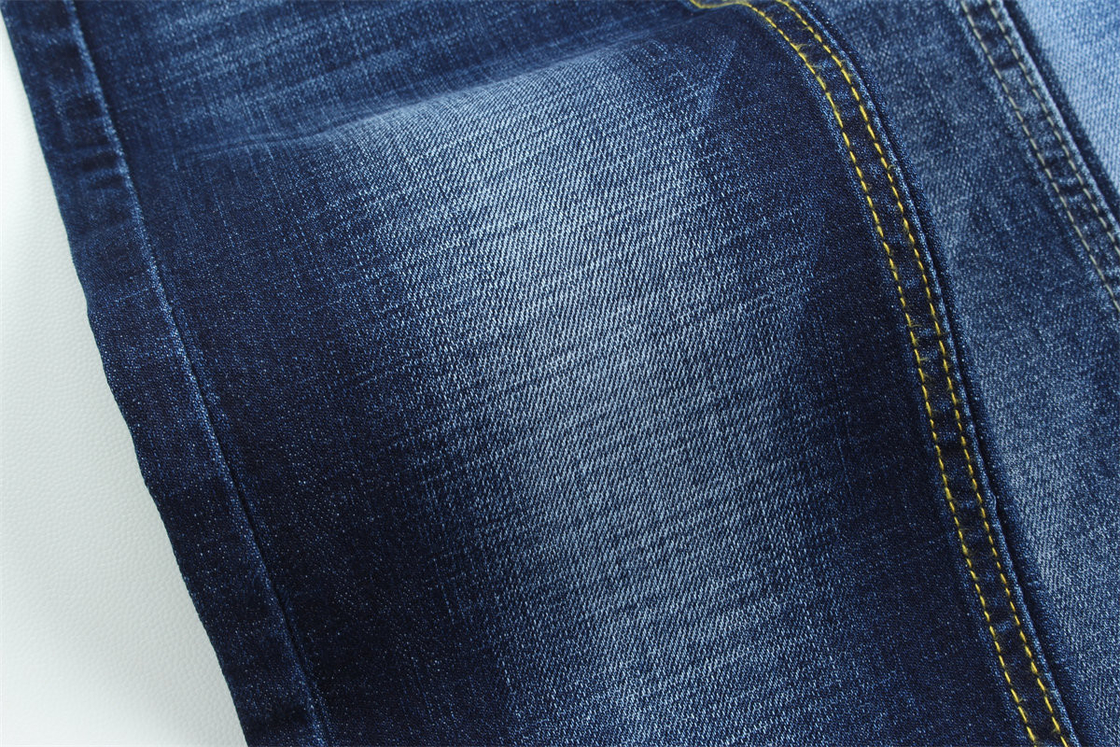 10.8 Una vez de la más alta calidad Crosshatch Slub Stretch Denim Tejido para hombres Jeans