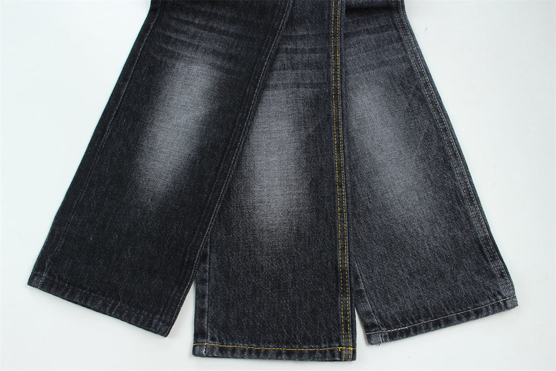 100% de algodón 12 una vez virgen algodón rígido de denim para jeans negro oscuro