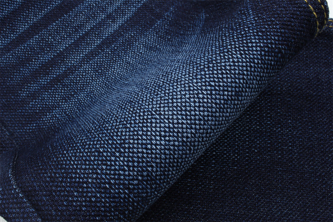 Jacquard Denim de alto estiramiento Tejido Dobby Lycra completo para pantalones vaqueros Ancho 58/59"
