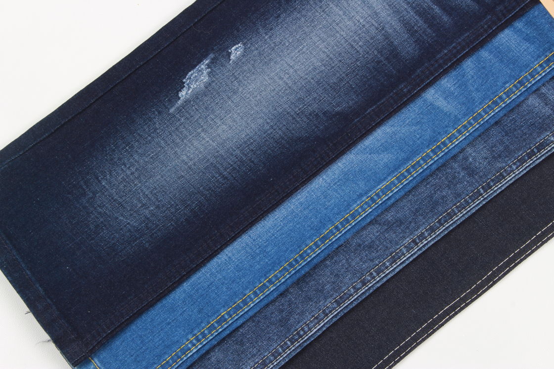 Tejido de algodón superior de poliéster espandéx de estiramiento de láminas de denim para jeans a América del Sur