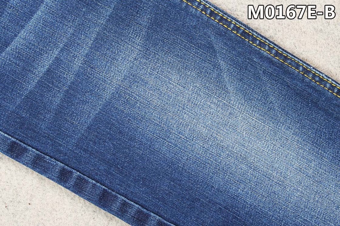 Material estupendo de los vaqueros de la gata de Dual Core de la tela del tejano azul oscuro del tinte de la cuerda