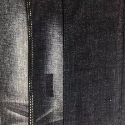 Material negro del paño de los vaqueros de la tela 10.5oz del dril de algodón de la gata del color para los hombres