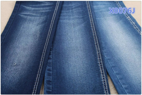 Tela el 130cm del dril de algodón el elástico del estiramiento del algodón de los azules añiles para la ropa