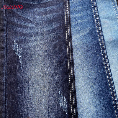 Tela fresca del jean elastizado de los vaqueros de las mujeres con color azul marino de la gata clara de la deformación