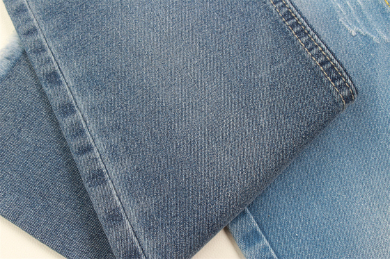 la tela del dril de algodón de Spandex del poliéster del algodón 9.2oz recicló la sanforización azul marino del hilado