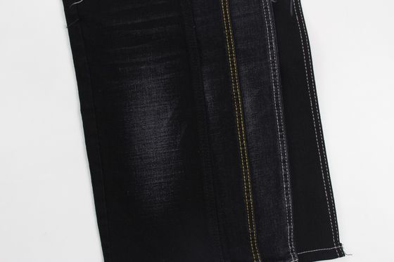 Buen precio 12 onzas negro y negro trasero cruzado de tela de jeans slub en línea