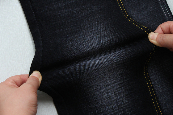 11.2 Oz Negro y Negro en la parte trasera de tejido de denim