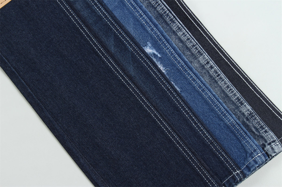 Menos de 2 dólares 12 onzas 190 cm Indigo algodón poliéster tejido rígido de denim para jeans