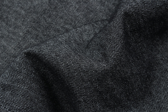 5 onzas 100% de algodón negro color rígido jeans denim tela para camisas