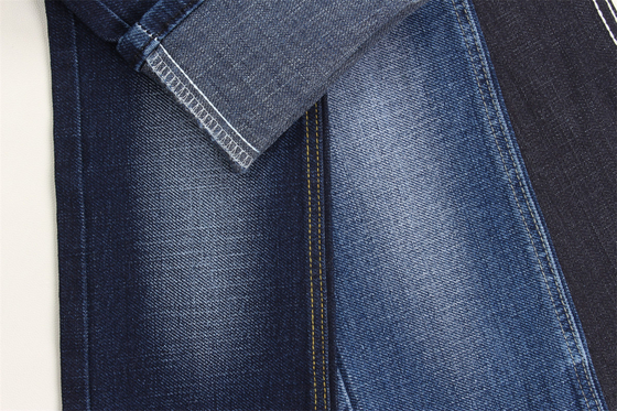 Tejido denim elástico especial Dobby de 190 cm con efecto cruzado