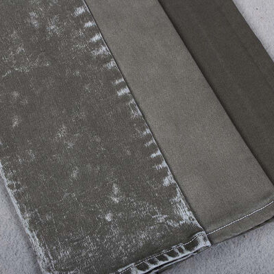 Buen precio 8.5 oz Fabricante de Mezclilla Elástica de Algodón, Poliéster y Spandex en Verde Navy en línea