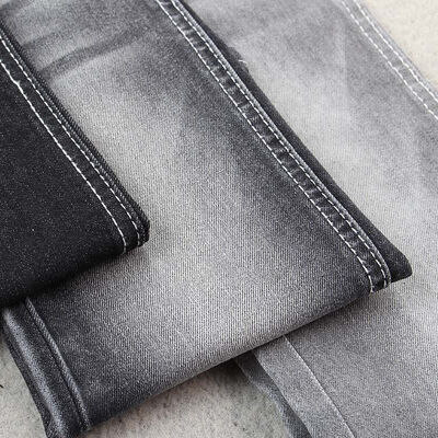 Buen precio 10-11OZ Tejidos de denim negro/blanco para mujeres y hombres Jeans listos en línea