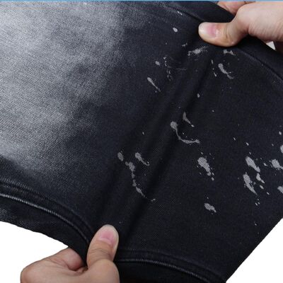 Buen precio Tejido vaquero de algodón, poliéster y spandex elástico de confort negro negro de 170 cm en línea