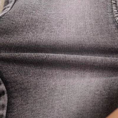 Buen precio Jeans de satén súper elásticos de mezclilla, tejido de poliéster ecológico para vestidos, bolsos, zapatos, textiles para el hogar, teñido recubierto liso GRS en línea