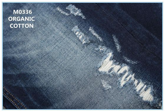 Buen precio El medio del estiramiento de 10,5 onzas Niza carga la tela orgánica del dril de algodón para los vaqueros de los hombres en línea