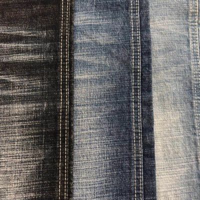 tela del dril de algodón de la marca de rayitas cruzadas del estiramiento de la gata de la tela cruzada del algodón el 1% Spandex de 12.6oz el 99% para el hombre de los vaqueros