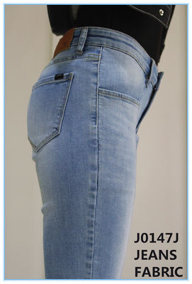 10 oz 2% de tejido de denim de alto estiramiento negro azul oscuro 3/1 mano derecha Twill tejido