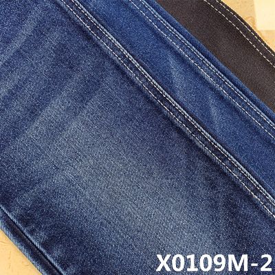 Buen precio 63 poliéster 12oz del algodón 33 que sanforiza el material elástico de los vaqueros de Repreve en línea