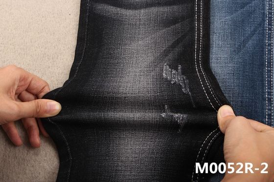 356 gramos de tejido de denim de espandéx de potencia para señoras mujeres Rollos de jeans de denim Material azul oscuro