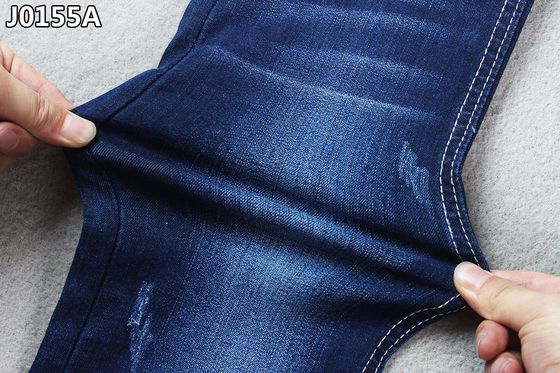 Buen precio Tela del jean elastizado 8.3OZ con la sanforización de la materia textil de la tela de la gata el 2% Spandex en línea