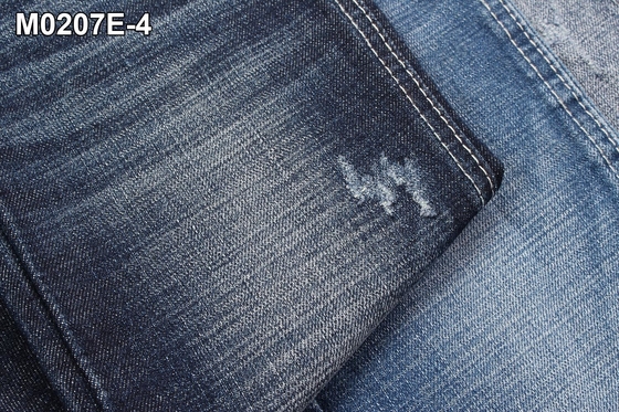 Color azul marino estupendo de los vaqueros de 12,7 de la onza de la marca de rayitas cruzadas del dril de algodón de la tela hombres del estiramiento