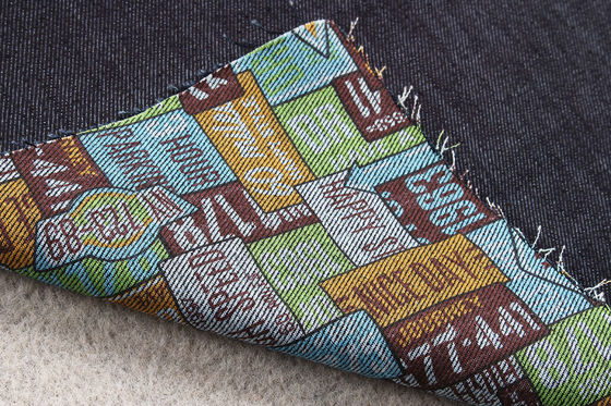 Buen precio cara del modelo de la impresión de la tela cruzada del dril de algodón 13oz y lado trasero modificados para requisitos particulares tela en línea